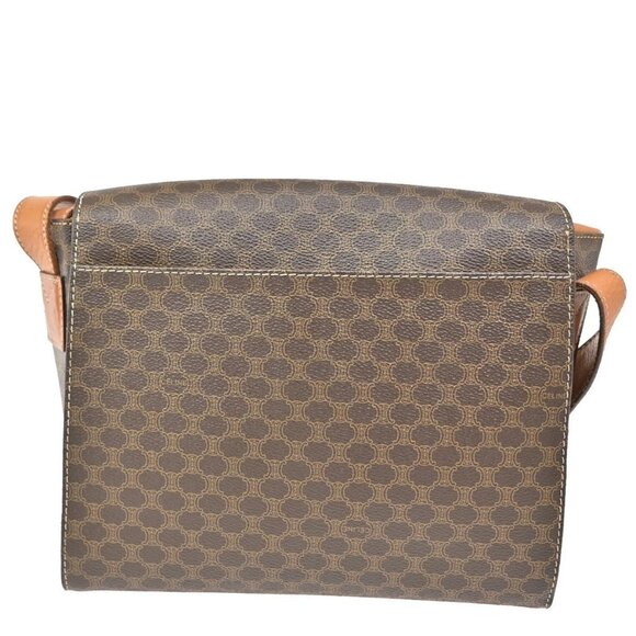 CELINE Macadam Circle Logo Shoulder Bag PVC Leather Brown GHW 88TA110 - Picture 3 of 16